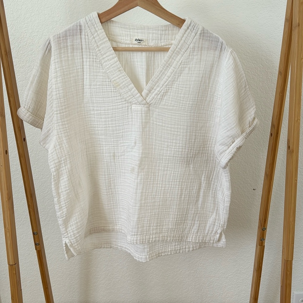 muslin v neck top
